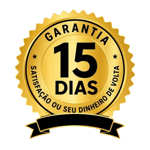 Sello de garantía de 15 días ou seu dinheiro de volta